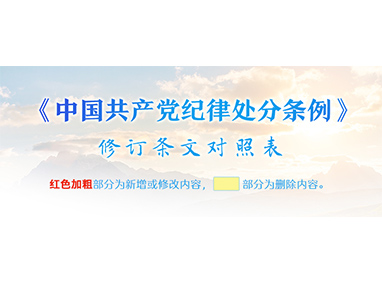 【黨紀學習教育進行時】《中國共產黨紀律處分條例》修訂條文對照表